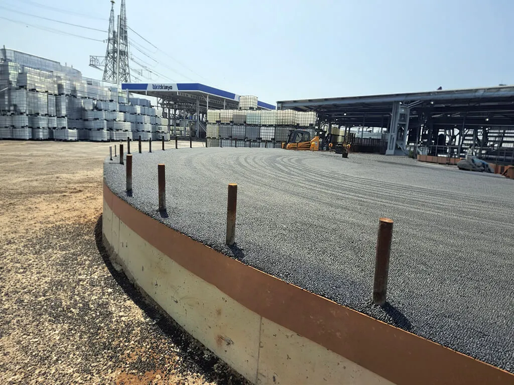 Sanayi Tesisi Yuvarlak Alan Kaplaması